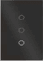 Touch Pro Smart Switch 3-Gang Black panel